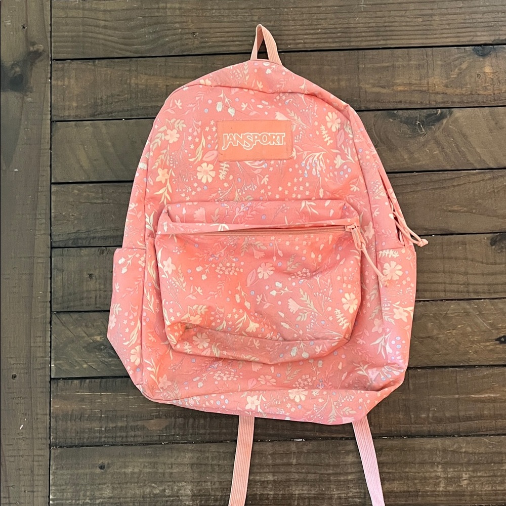 Jansport Pink Floral Kids Backpack